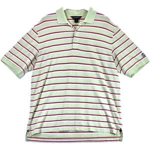 Brooks Brothers Country Club Performance Knit Men's Polo 100% Cotton Striped L
